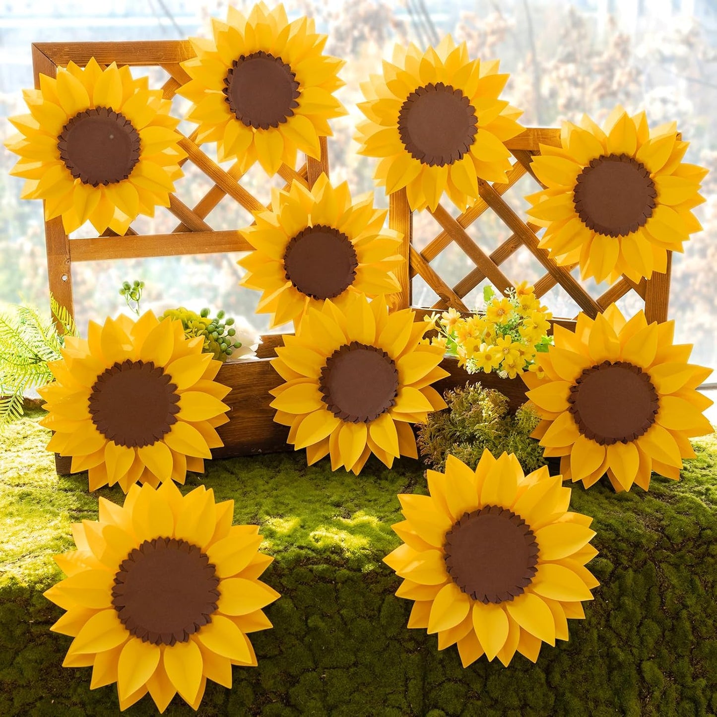 Paper Flowers Decorations for Wall, 3D Sunflower Party Decorations, Nursery Room Decor, Handmade Artificial Paper Flowers, Baby Showers Birthday Home Summer Party