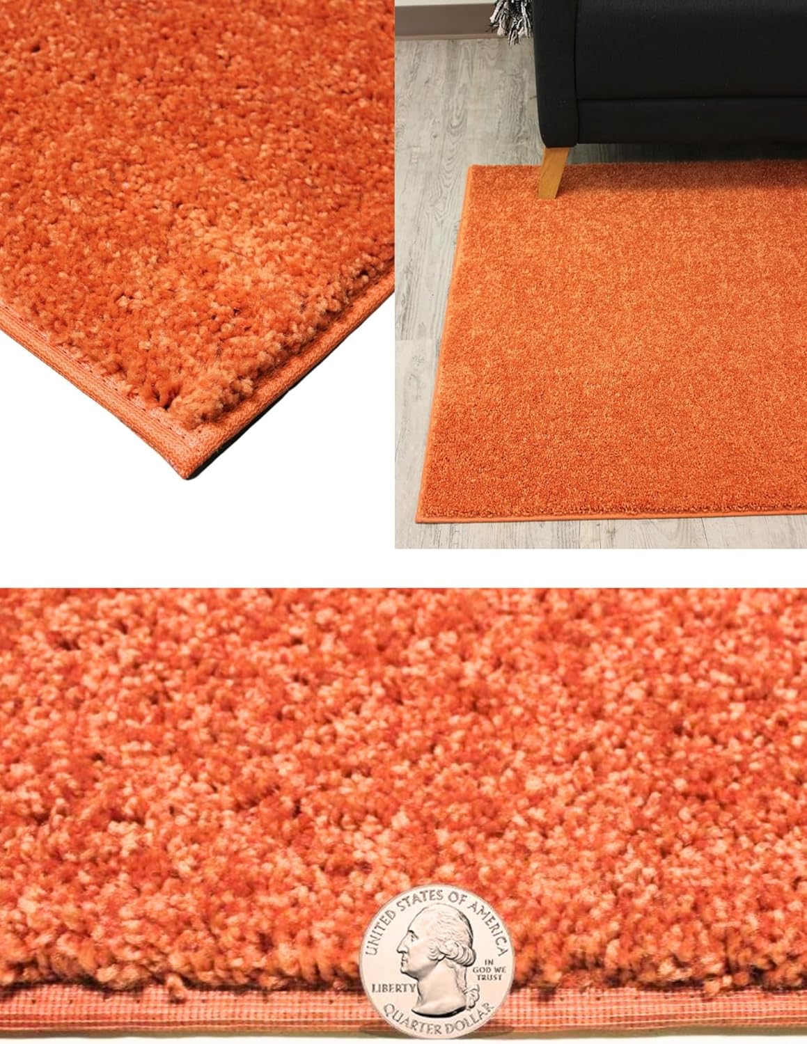 KOECKRITZ Soft and Colorful Kids Classroom Area Rugs (Passes Flammability Pill Test) Many Sizes and Bright Colors to Select from (4' x 6', Tangerine)