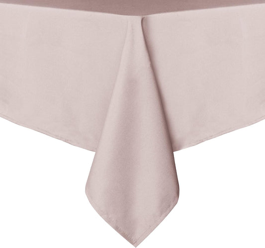sancua Square Tablecloth - 70 x 70 Inch - Stain and Wrinkle Resistant Washable Polyester Table Cloth, Decorative Fabric Table Cover for Dining Tables, Buffet Parties and Camping, Blush