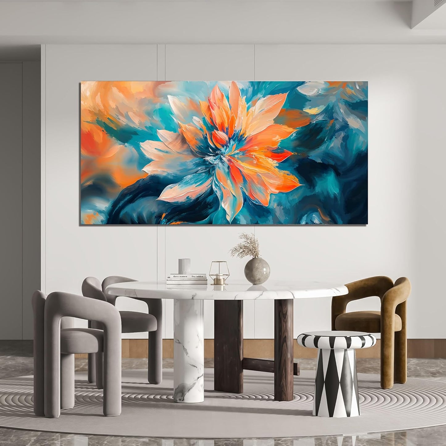 Canvas Wall Art Decor Large Wall Art Pictures for Living Room Artwork for Walls Oversized Colorful Flowers Wall Art Decorations Canvas Art Wall Decor Bedroom Home Aesthetic Wall Decor 29" X 58"
