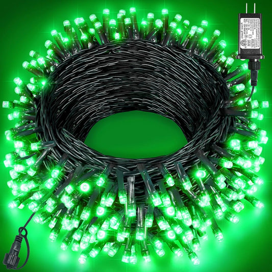 Christmas Lights Outdoor, 80FT 240 LED Christmas Tree Lights, Waterproof & 8 Modes & Timer, Connectable Green Wire String Light for Indoor Home Garden Xmas Party Holiday Decorations, Green