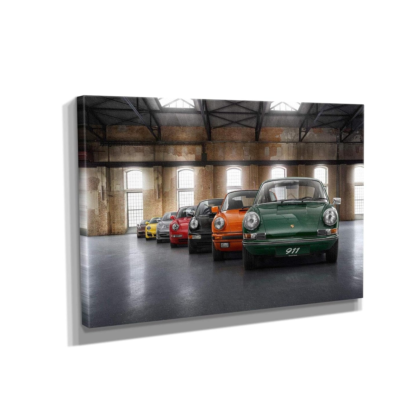 Porsche Car 911 Color Revolution Canvas Art Print Picture Wall Home Decor - Various Sizes (18in x 12in Gallery Wrapped)