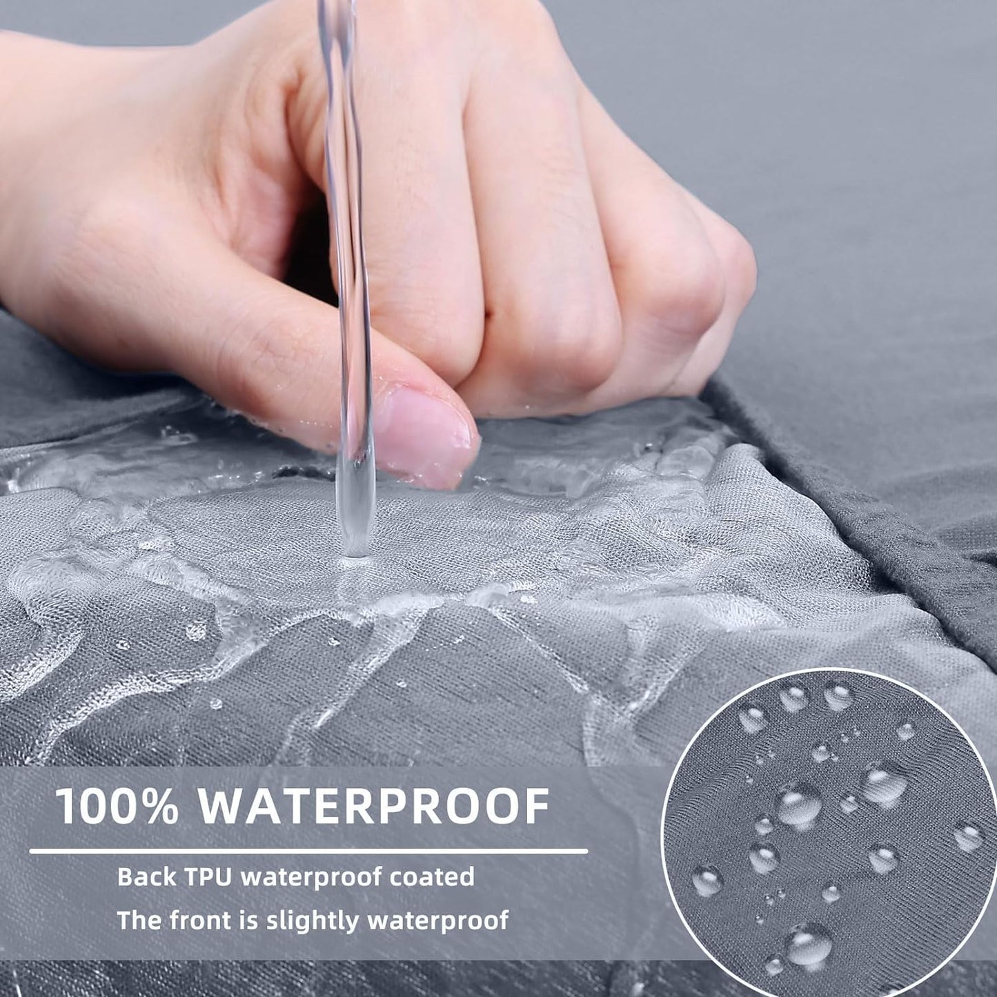 hyha Waterproof Couch Cushion Covers, Sectional Sofa Slipcovers Washable, L Shape Chaise Dog Couch Covers for Sectional Sofa, Universal Furniture Protector (1 Piece for Chaise XL, Grey)