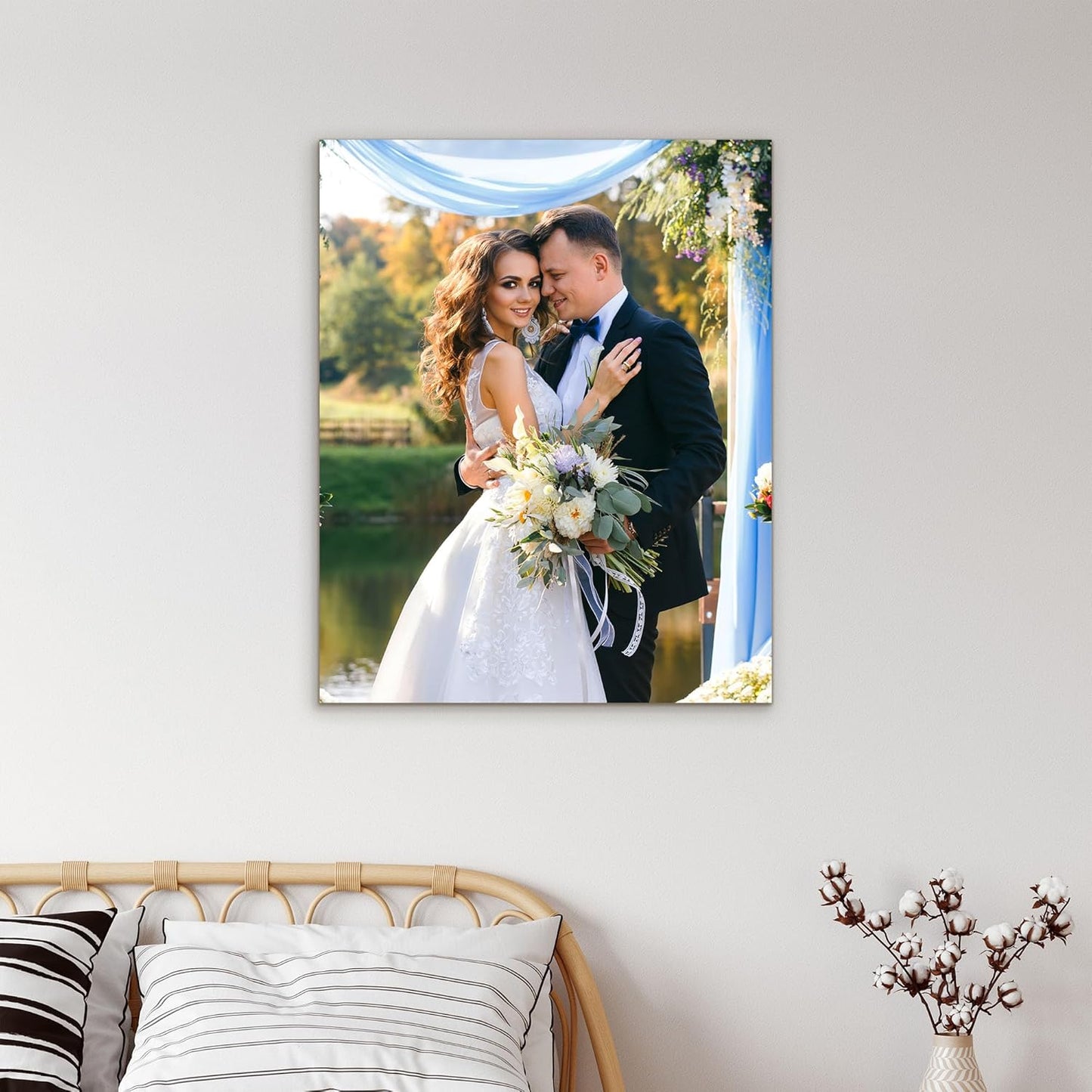 Tapuayts Personalized Custom Canvas Poster: Upload Your Image/Photo for Custom Photo-to-Poster Printing, Quality Wall Art Print (8" X 10")