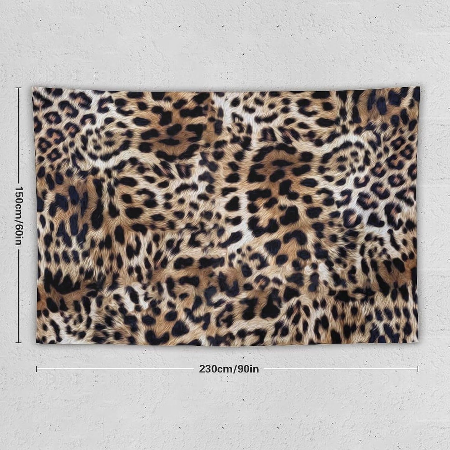 HZOHNAGO Leopard Print Tapestry Nature Wildlife Vintage Cheetah Fur Spot Animal Skin Wild Animals Spots Printed Wall Tapestry Painting Wall Hanging for Bedroom Living Room Dorm 90" W x 60" H