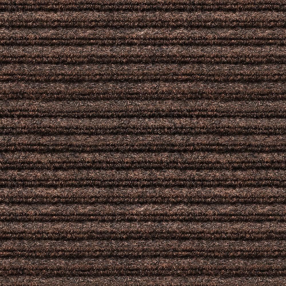 House, Home and More Indoor Outdoor Double-Ribbed Carpet Runner with Skid-Resistant Rubber Backing - Bittersweet Brown - 4 Feet x 30 Feet