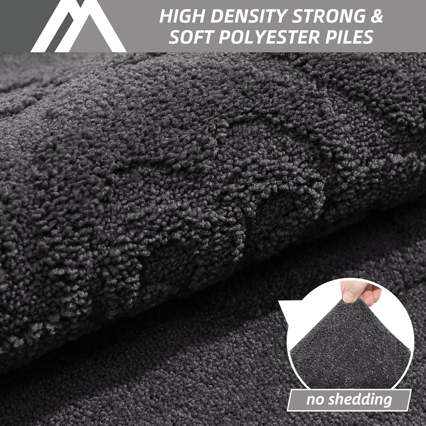 COSY HOMEER-Door-Mat-Non-Slip-Entryway-Rug 36”x60” Absorbent Welcome Mats Washable Dirt Trapper Door Mat Entrance Floor Mats for Front Back Doormats and Wet Shoes,Dark Grey