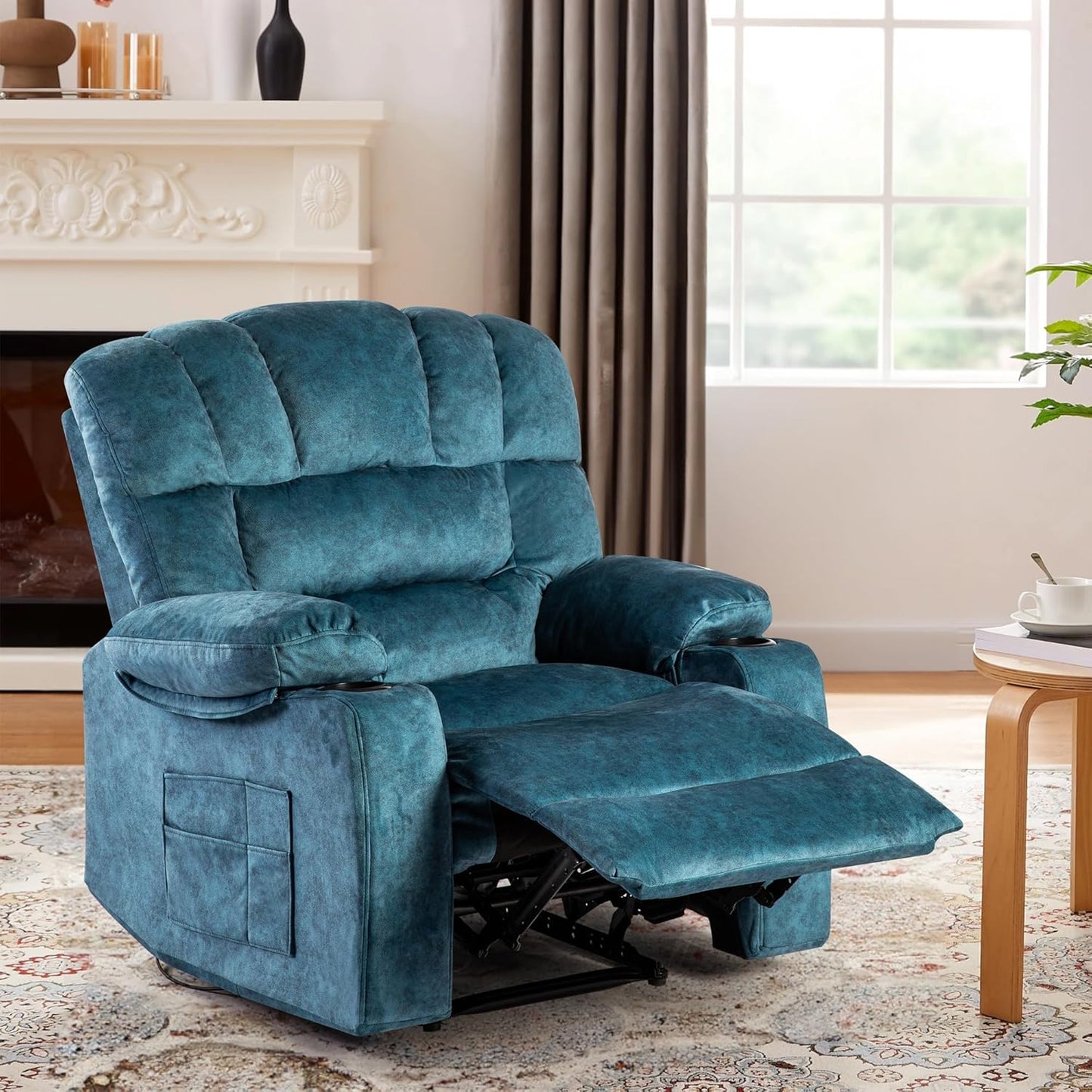 Recliner Chair Manual Modern Ergonomic Lounge Single Sofa Seat Living Room Lounge Recliners on Clearance Foam Filling