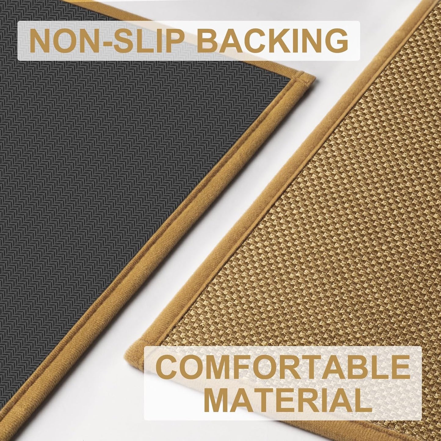 LEKEEPGO Door Mat 24"x36", Non Slip Door Mat Indoor Entrance, Rubber Backing Front Indoor Door mat Washable Absorbent Low-Profile Entryway Entry Resist Dirt Inside Door Mats, Light Brown