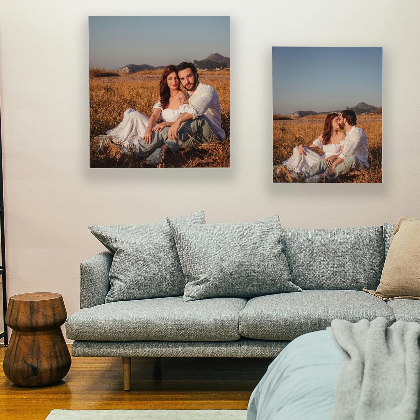 Custom Framed Canvas Prints With Your Photos-Personalized Picture To Canvas Wall Art ，Home Decoration Gifts Holiday Gifts