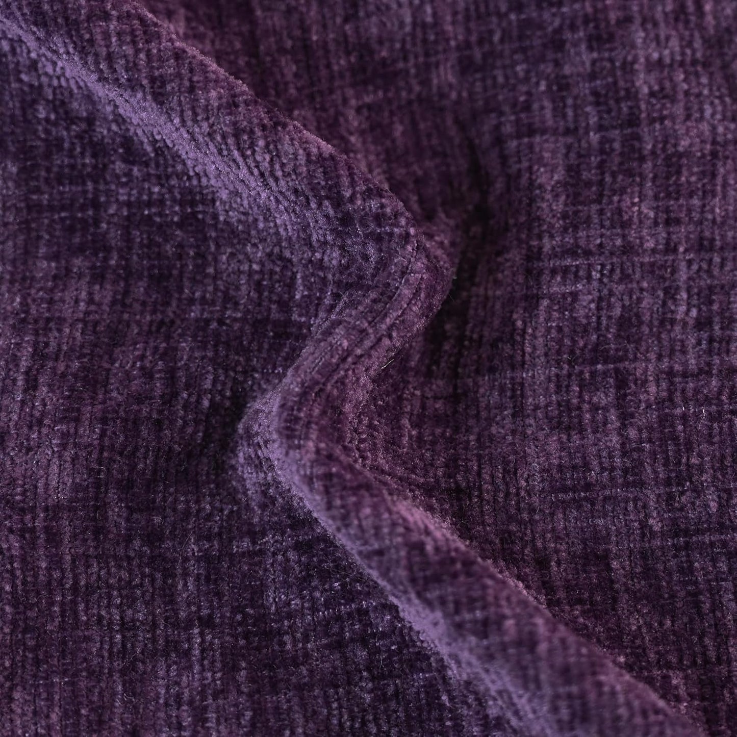 CaliTime Throw Pillow Covers Decorative 20 X 20 Inches Pack of 2 Cozy Chenille Cushion Cases for Couch Sofa Bed Living Room Home Plum Purple