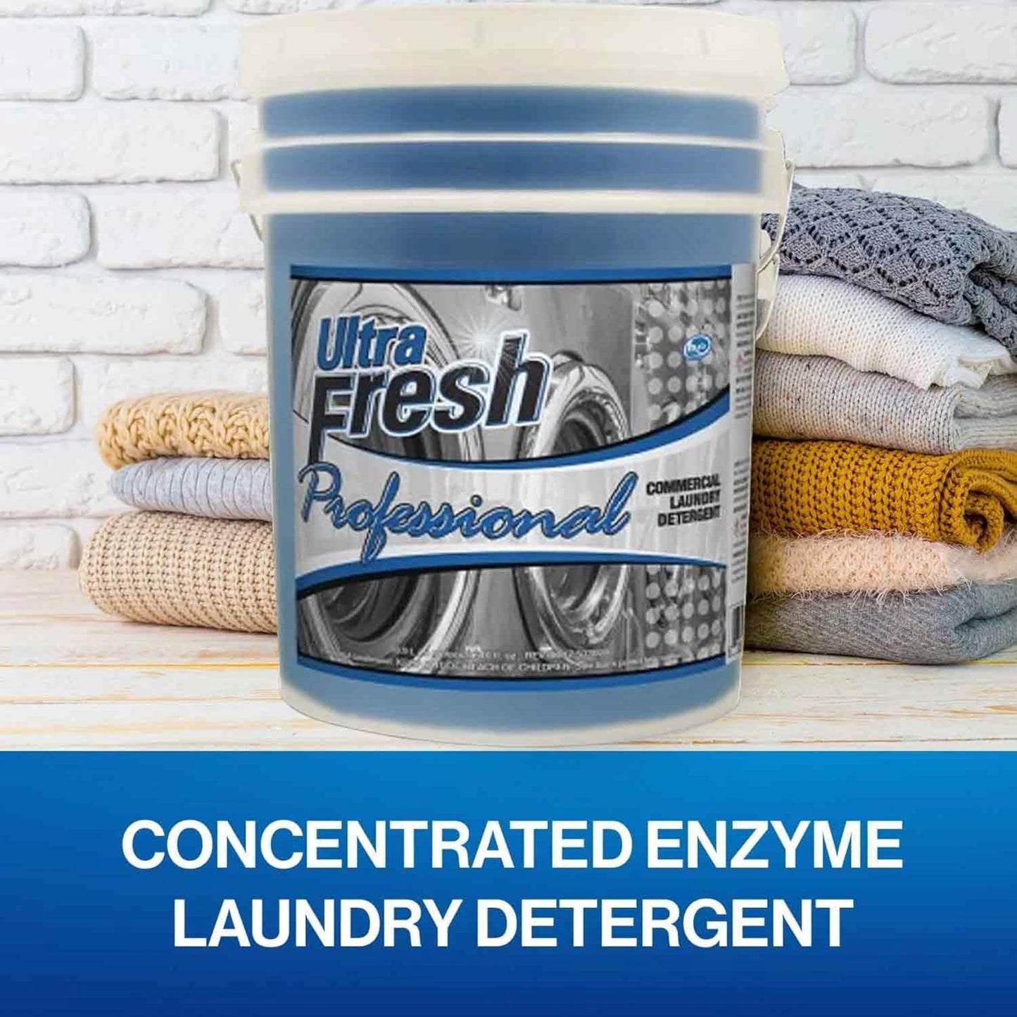 Ultra Fresh® Professional™ Commercial Laundry Detergent, 5 Gallons – Liquid with Easy Dispensing Pump for All Machine Types, up to 640 Loads