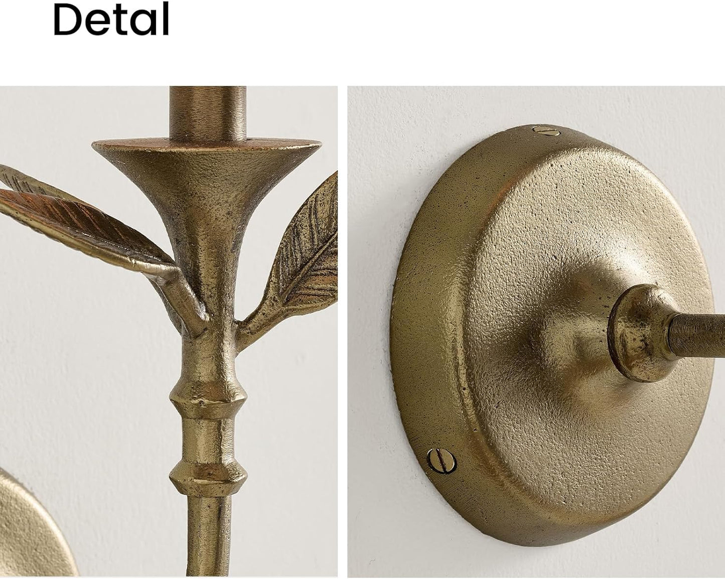 Antique Brass Forged Wall Light - Golden Farmhouse Wall Sconces for Living Room, Vintage Mordern Wall Light Fixture for Bedroom, Kitchen, Bathroom