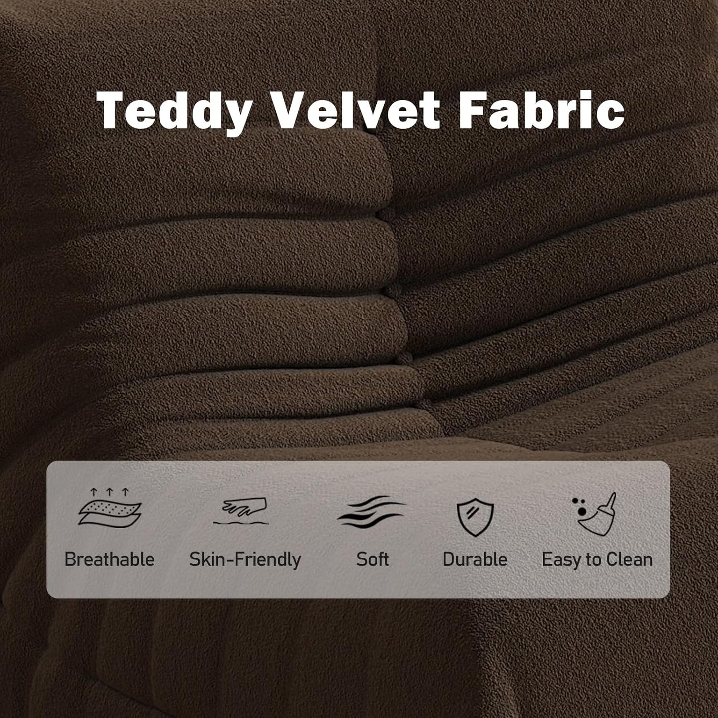 Bean Bag Chair, Memory Foam Bean Bag Sofa Large Bean Bag Chair for Adults, Bean Bag Chairs for Teens with High Density Comfortable Foam, Bean Bag for Living Room, Bedroom (Coffee)