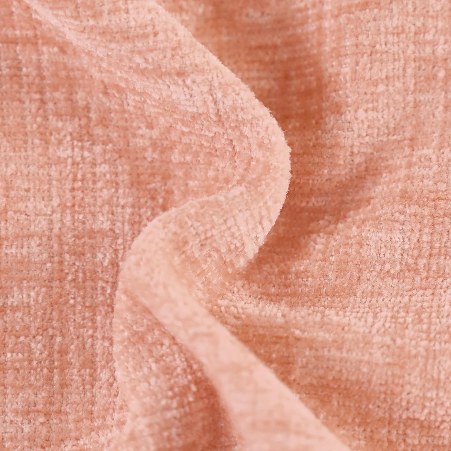 CaliTime Throw Pillow Covers Decorative 26 X 26 Inches Pack of 2 Cozy Chenille Cushion Cases for Couch Sofa Bed Living Room Home Dusty Pink