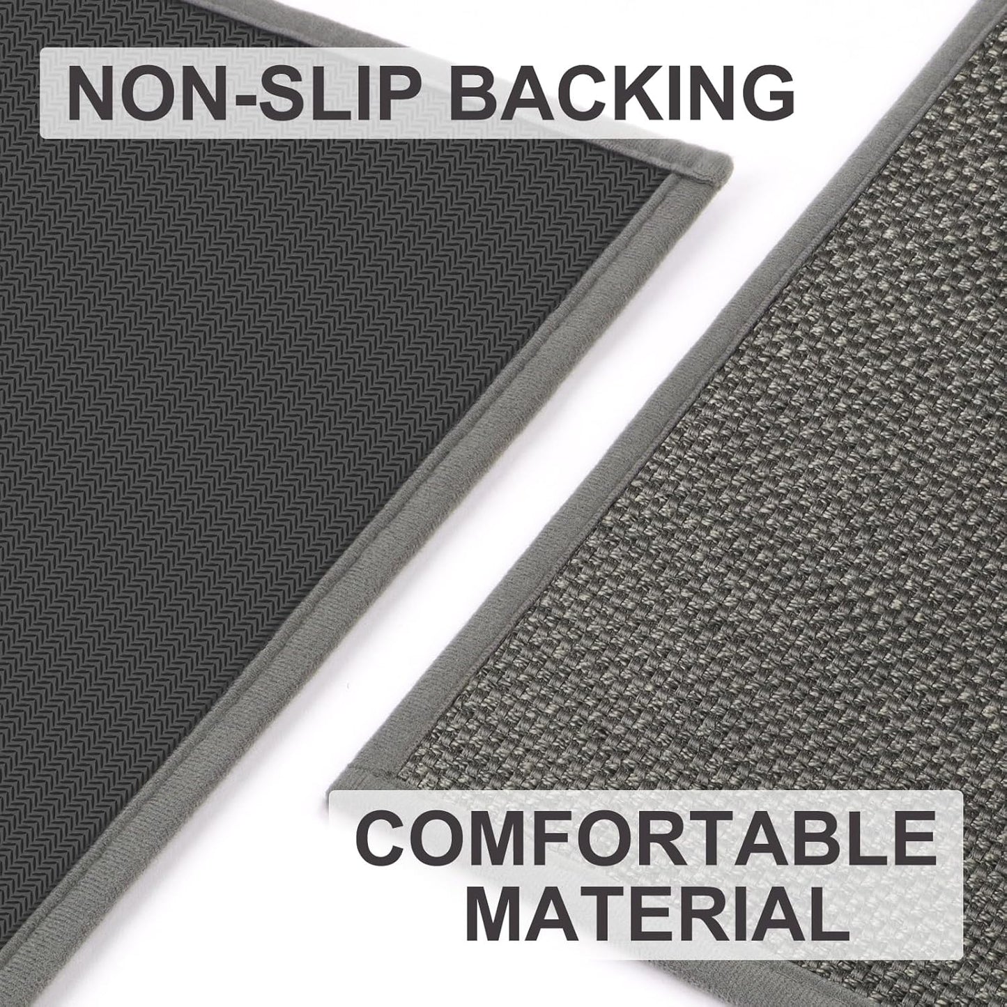 LEKEEPGO Door Mat 36"x59", Non Slip Door Mat Indoor Entrance, Rubber Backing Front Indoor Door mat Washable Absorbent Low-Profile Entryway Entry Resist Dirt Inside Door Mats, Grey