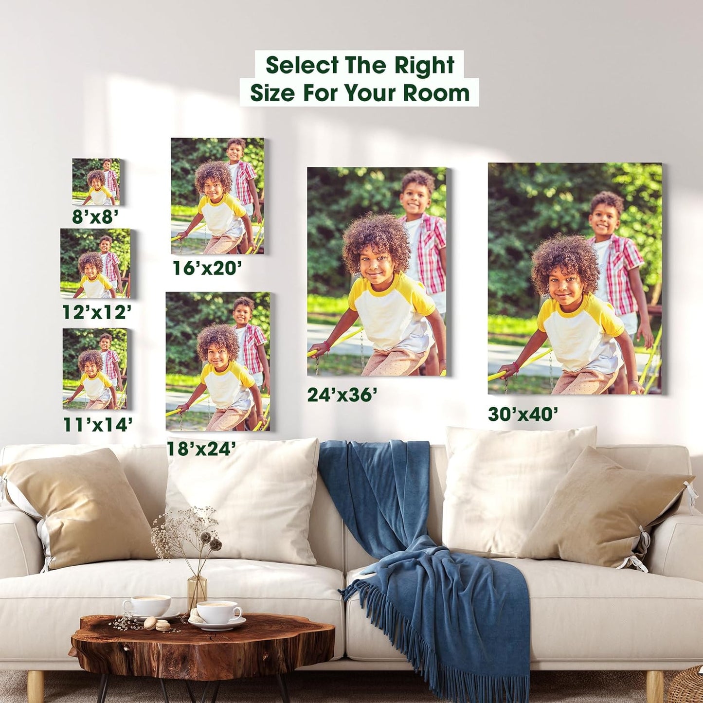 BuildASign Custom Canvas Prints with Your Photos – Personalized Picture To Canvas Wall Art, Perfect for Home Decor, Gifts & Keepsakes, Ready to Hang (16" L x 20" W x 1.5”D)