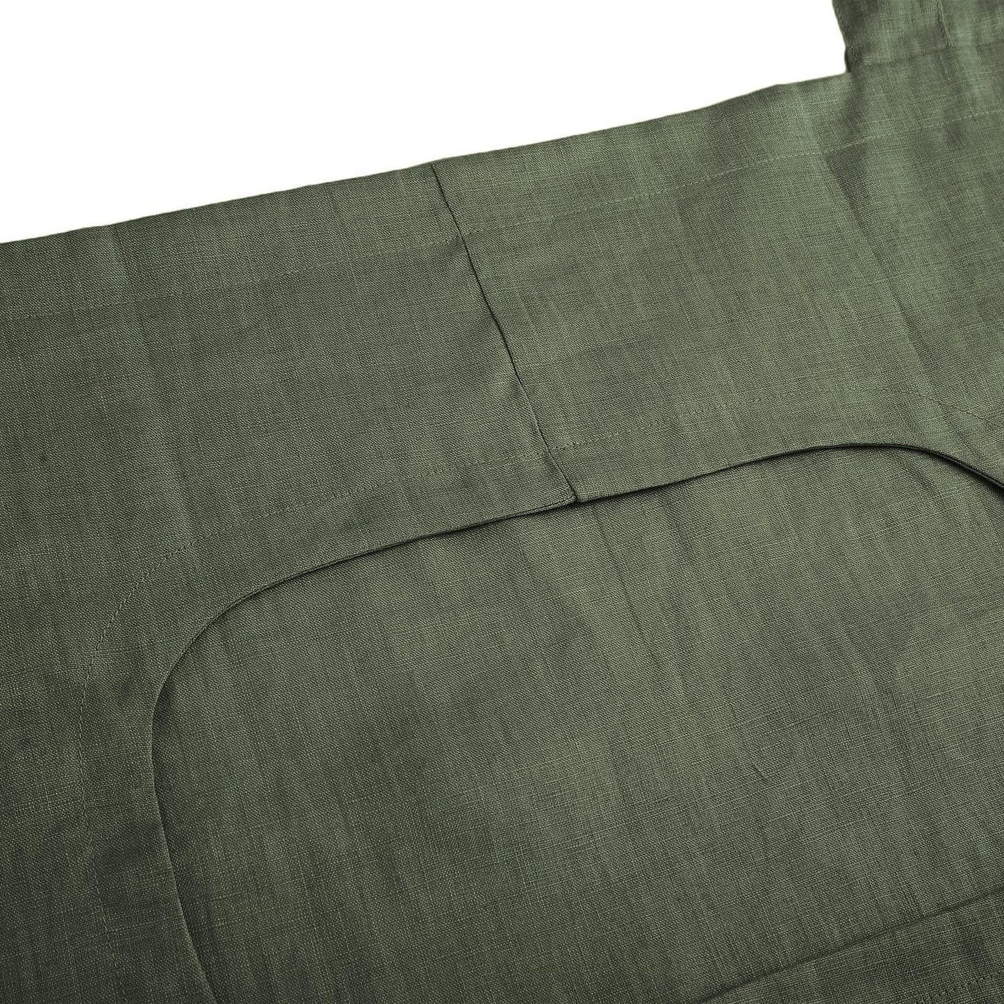 Amazhiyu 100% Linen Door Hanging Laundry Hamper Bag, 19x27 Inches Dusty Green