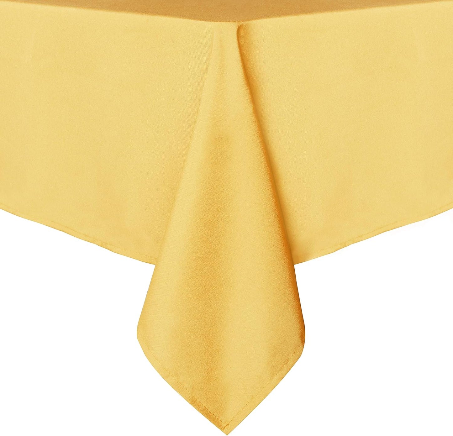 sancua Rectangle Tablecloth - 54 x 108 Inch - Stain and Wrinkle Resistant Washable Polyester Table Cloth, Decorative Fabric Table Cover for Dining Tables, Buffet Parties and Camping, Yellow