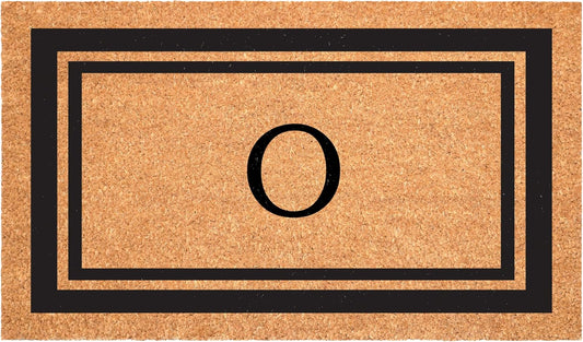 Calloway Mills 152962448 Black Border 24" x 48" Monogram Doormat (Letter O)
