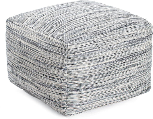 Anji Mountain 22"x22"x16" Handmade & Handcrafted Ottoman Pouf Comfortable Pouf Ottoman Foot Rest & Home Décor Accent for Living Room, Bedroom, Nursery, Kids Room, Patio