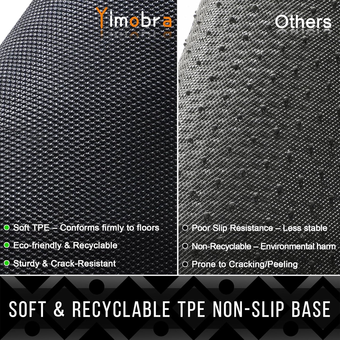 Yimobra Front Door Mat Outdoor Indoor 72x24, All-Season, All-Weather, Heavy Duty Welcome Door Mats Outside Entrance, Non Slip Porch Patio Entrance Mat, Brown