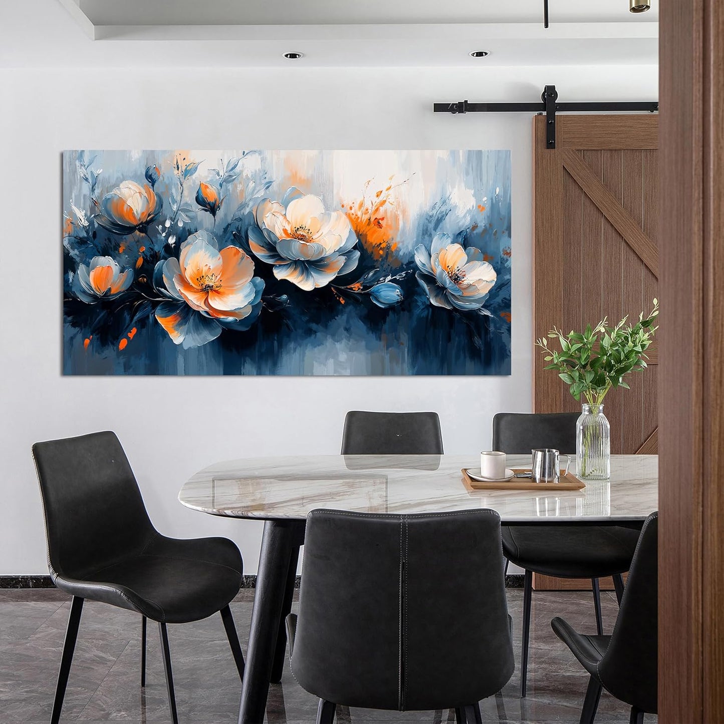 Canvas Wall Art Decor Wall Art Pictures for Living Room Artwork for Walls White Flowers Wall Art Prints Canvas Art Wall Decor Vintage Botanical Wall Art Decorations Bedroom Home Decor 20" X 40"