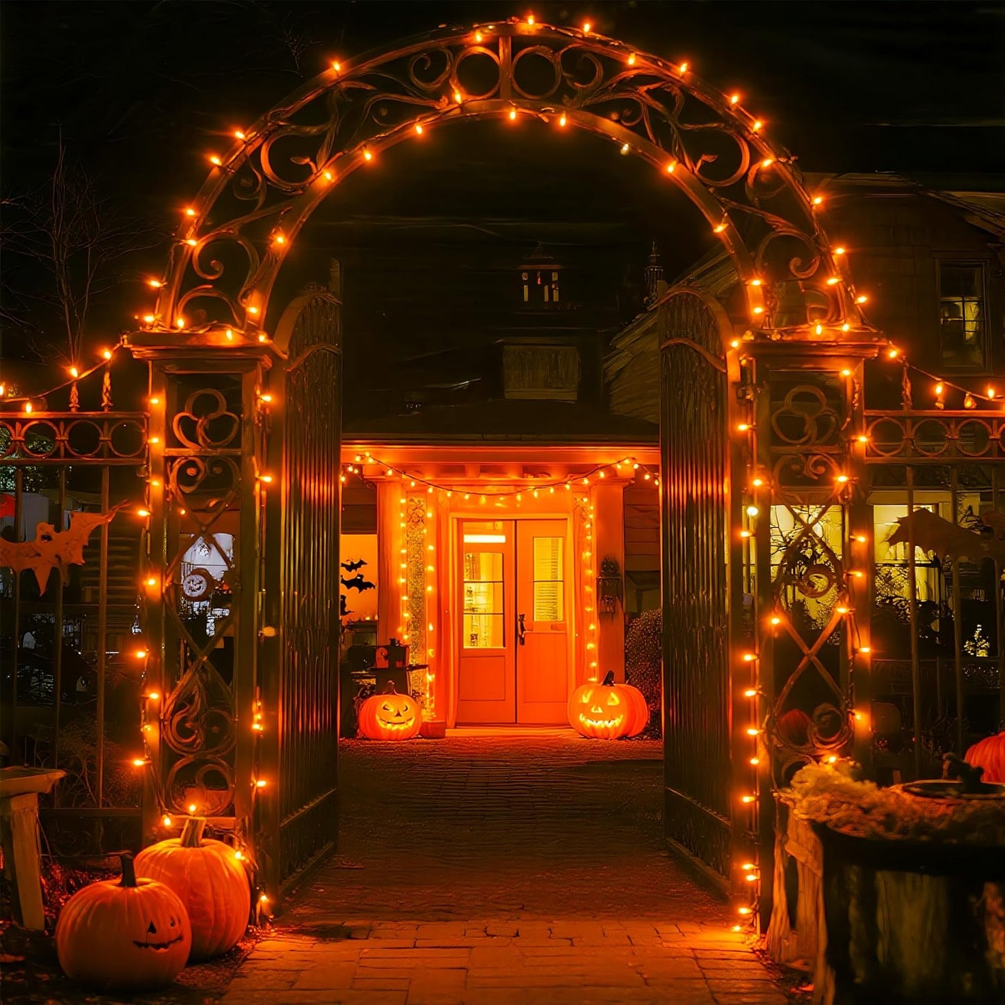 JMEXSUSS 600 LED Orange Lights for Halloween Decorations, Halloween Lights Outdoor, Orange String Fall Light Plug in for Indoor Room Tree Yard Party Magic Summerween Fall Decor