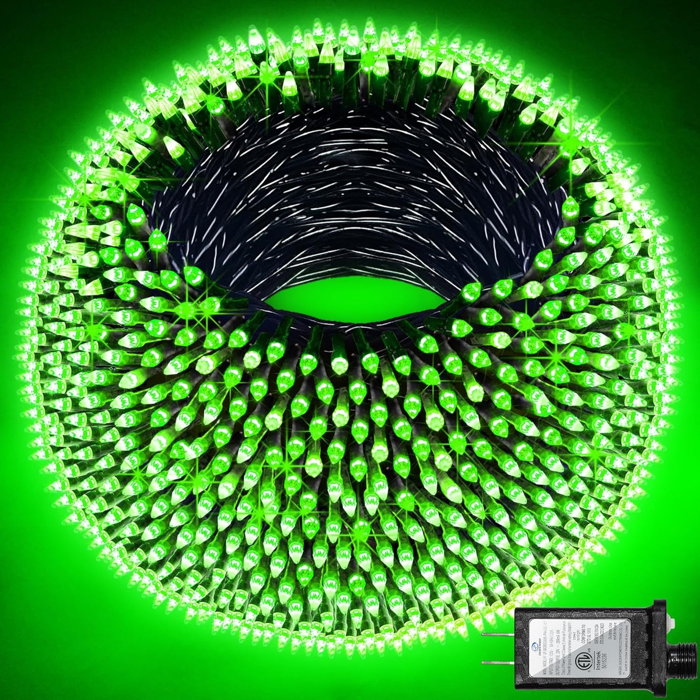 750 LED 240FT Christmas Lights Outdoor,12 Lighting Modes Christmas String Lights with Timer, Dimmable Plug in Green LED StringLights Waterproof for Yard Tree Wedding Party Holiday Green