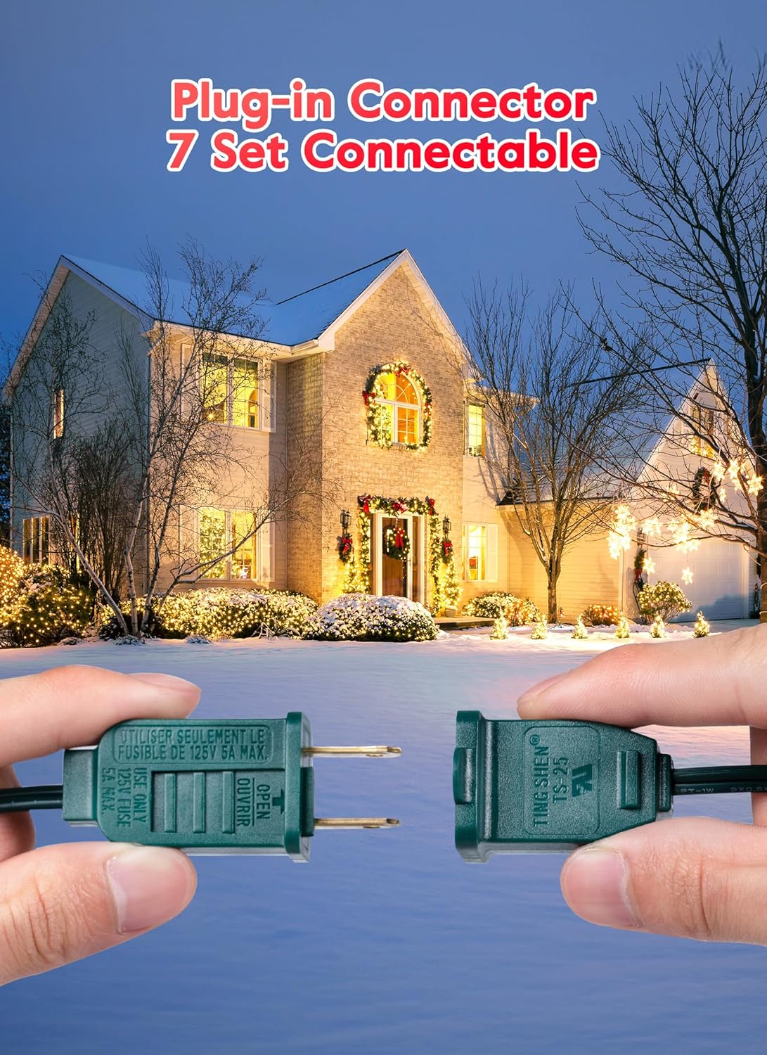 Minetom C9 Christmas String Lights, 100 Ft LED Commercial Outdoor Christmas Lights with 100 Strawberry C9 Bulbs, Waterproof Connectable UL Certified for Outdoor Indoor Roofline Backyard Xmas Decor