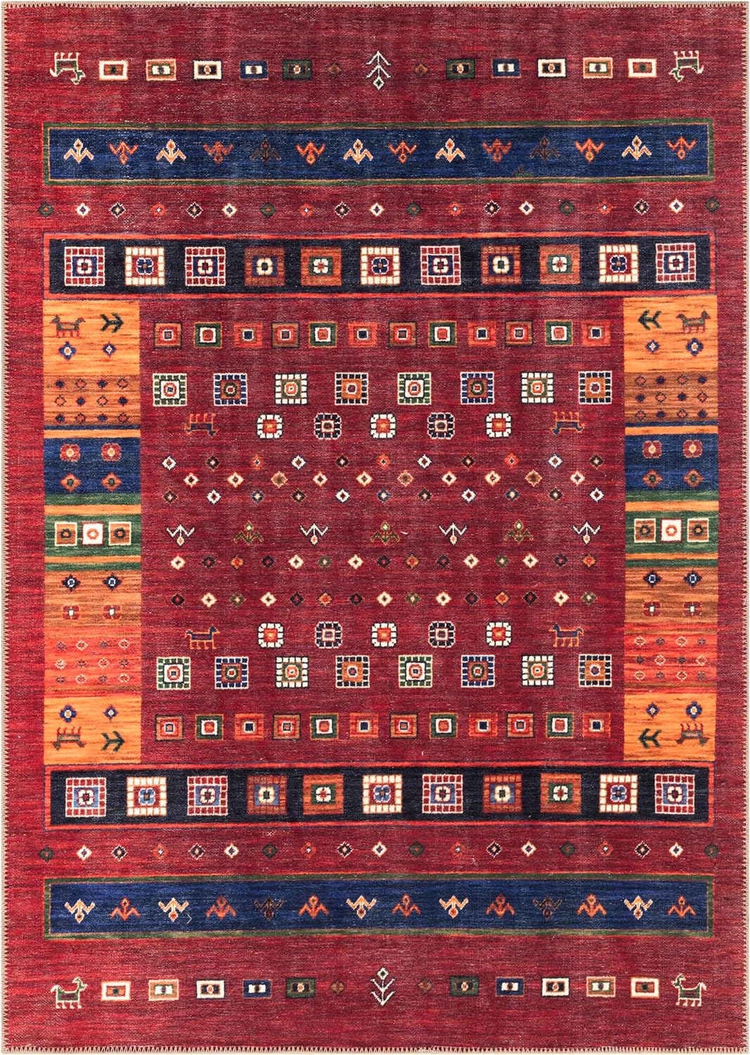 Keen Home Design 3x5 Rug - Machine Washable Entry Rug with Non-Slip Backing, Ideal for Enteryway, Kitchen, Bathroom, Laundry Room - Vintage, Easy Clean, Durable, Low Pile Rug - (3' x 5')