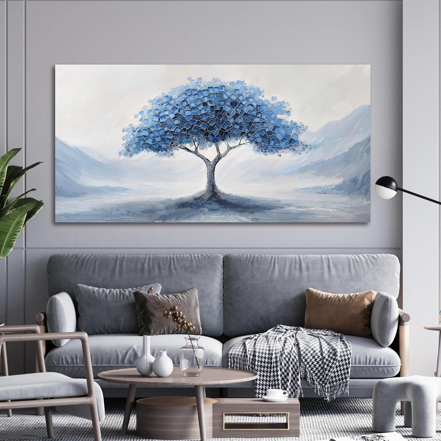 Canvas Wall Art Decor Wall Art Pictures for Living Room Large Tree of Life Wall Art Decorations Abstract Canvas Art Wall Decor Oversized Wall Art Prints Artwork for Walls Bedroom Home Decor 29" X 58"