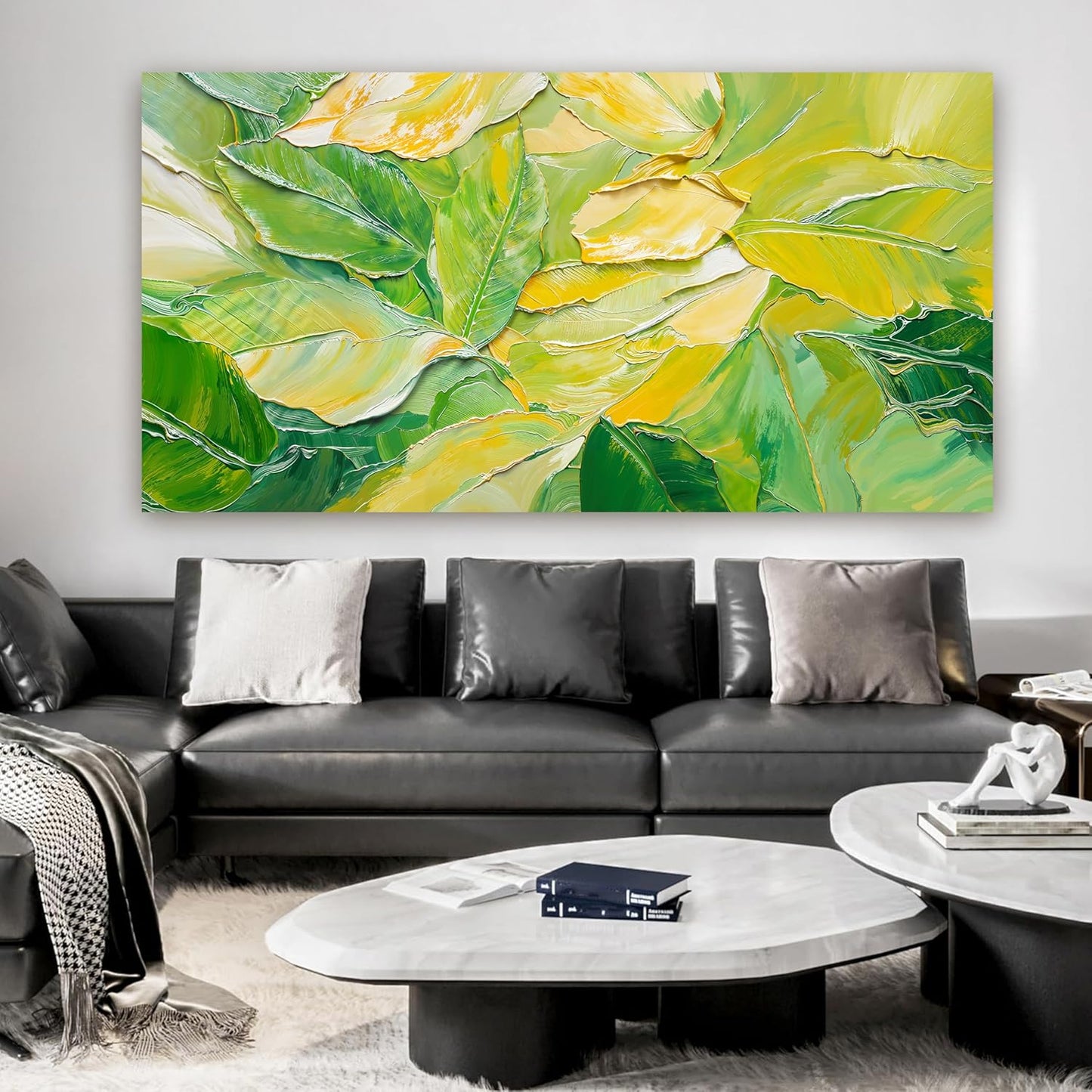 Canvas Oversized Wall Art Decor Large Wall Art Pictures for Living Room Artwork for Walls Abstract Green Wall Art Prints Abstract Canvas Art Wall Decor Bedroom Home Aesthetic Wall Art Decorations 29"X58"