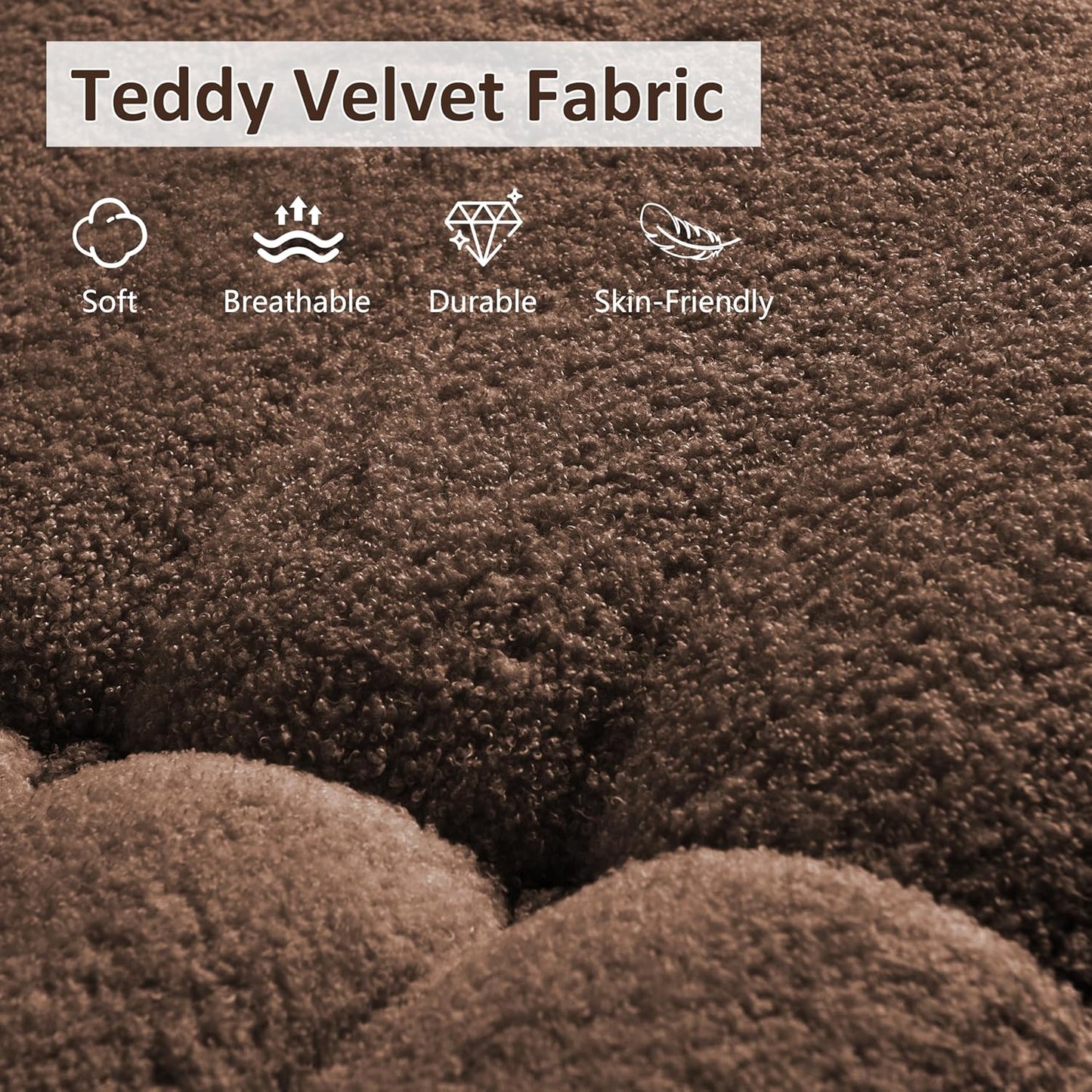 Bean Bag Chair, Oversized Loveseat Fireside Chair for Adults, 2 Seater with Memory Foam Filled, Lazy Sofa Lounge Floor Sofa for Living Room, Bedroom, Office, No Assembly Required. (Coffee)