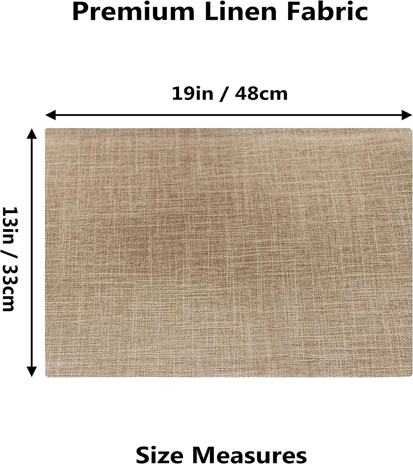 Home Brilliant Linen Place Mats Set of 6 Heat Resistant Dining Table Place Mats Cloth Placemats Kitchen Table Mats Placemat, Burlap