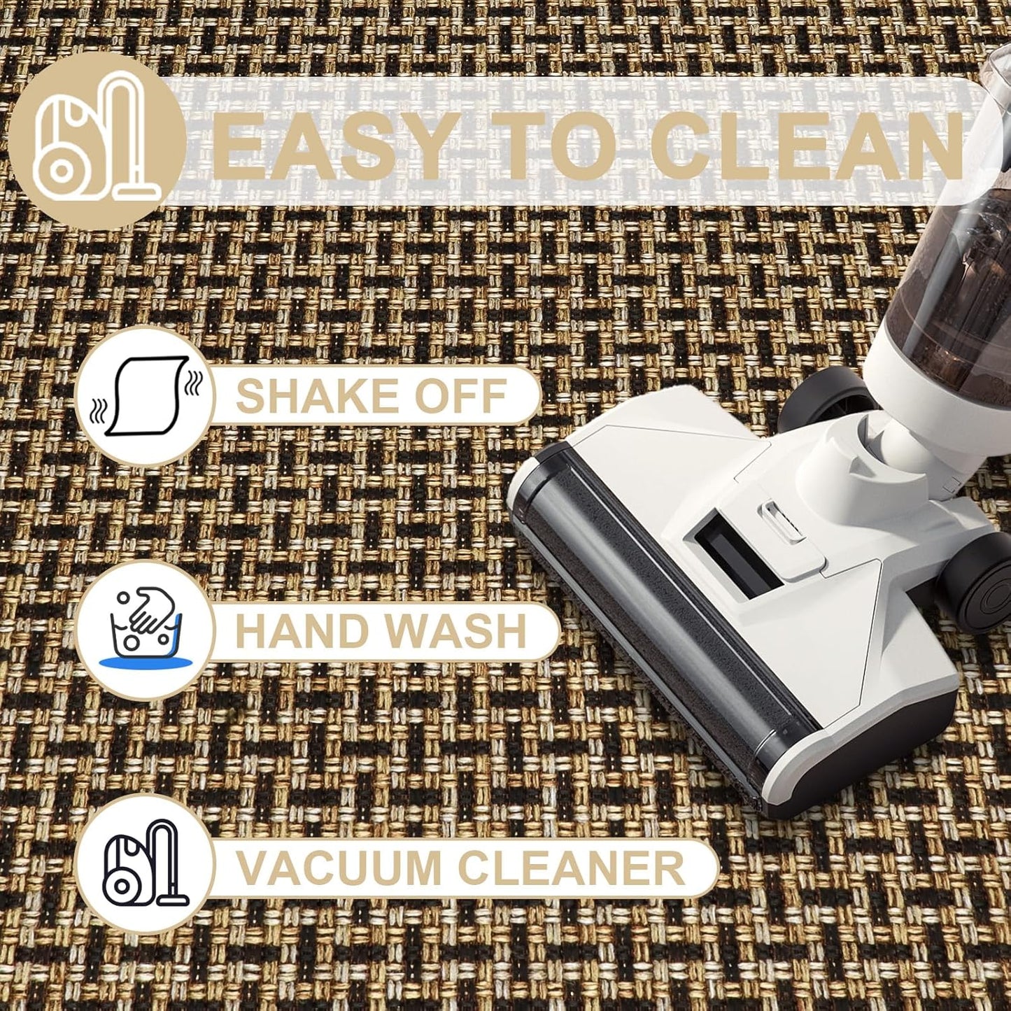 LEKEEPGO Door Mat Indoor Entrance 24"x47", Absorbent Indoor Door Mat Large, Non Slip Rubber Backing Inside Door Mats, Washable Floor Mat, Low-Profile Doormat for Front Door, Entryway, Entrance, Black