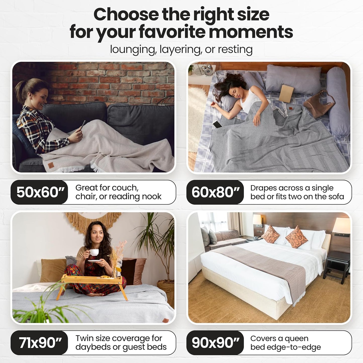 Gold Case Throw Blanket for Couch – 100% Recycled Turkish Cotton Blankets & Throws – Elegant Decorative Throw Blankets for Living Room Sofa – Woven Throws for Couch – Elegant Mustard – 60x80