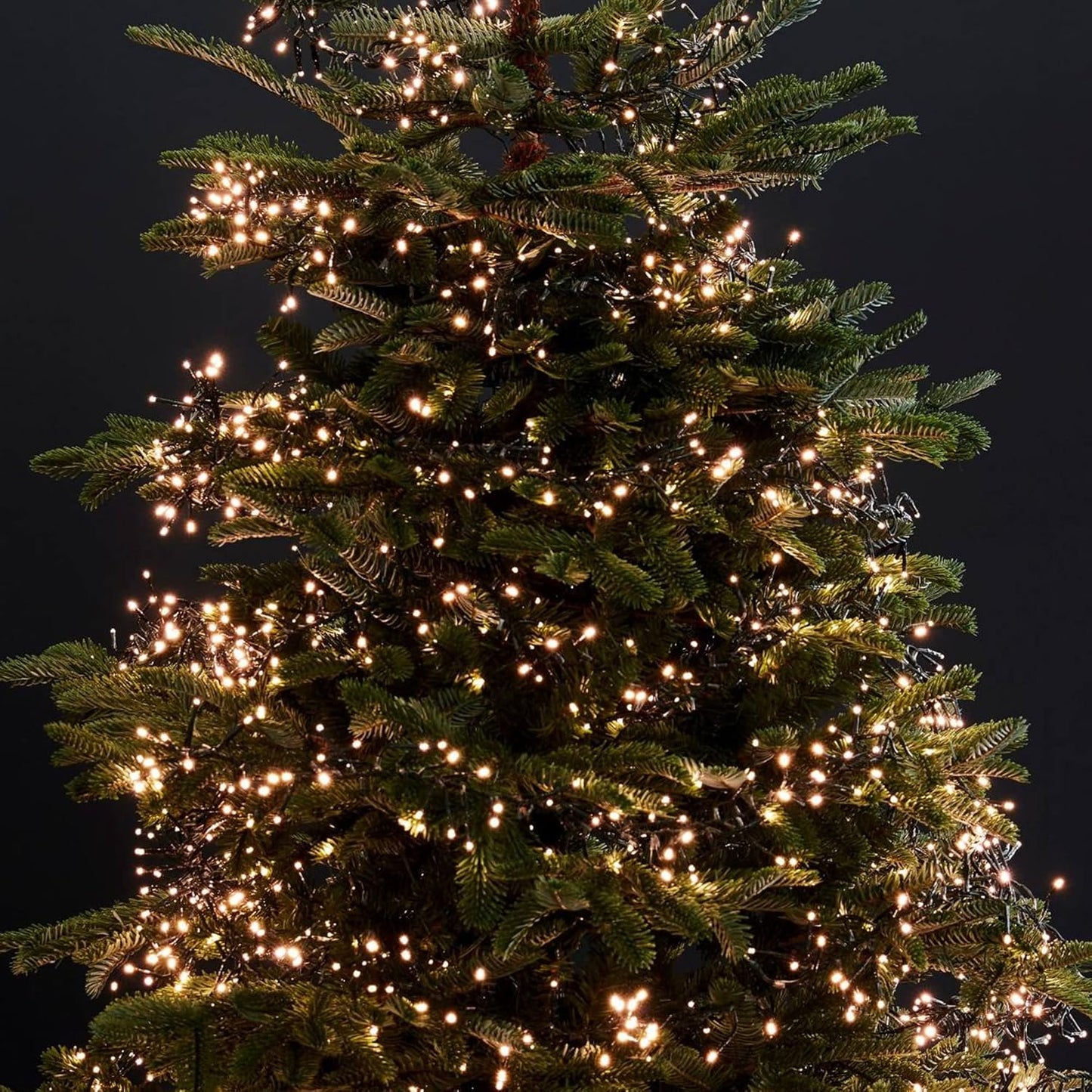 Dazzle Bright Warm White Christmas String Lights, 164ft 2000 LED Waterproof Green Wire Fairy Lights with 8 Modes, Outdoor Lights for Xmas Tree Holiday Wedding Party Christmas Decorations