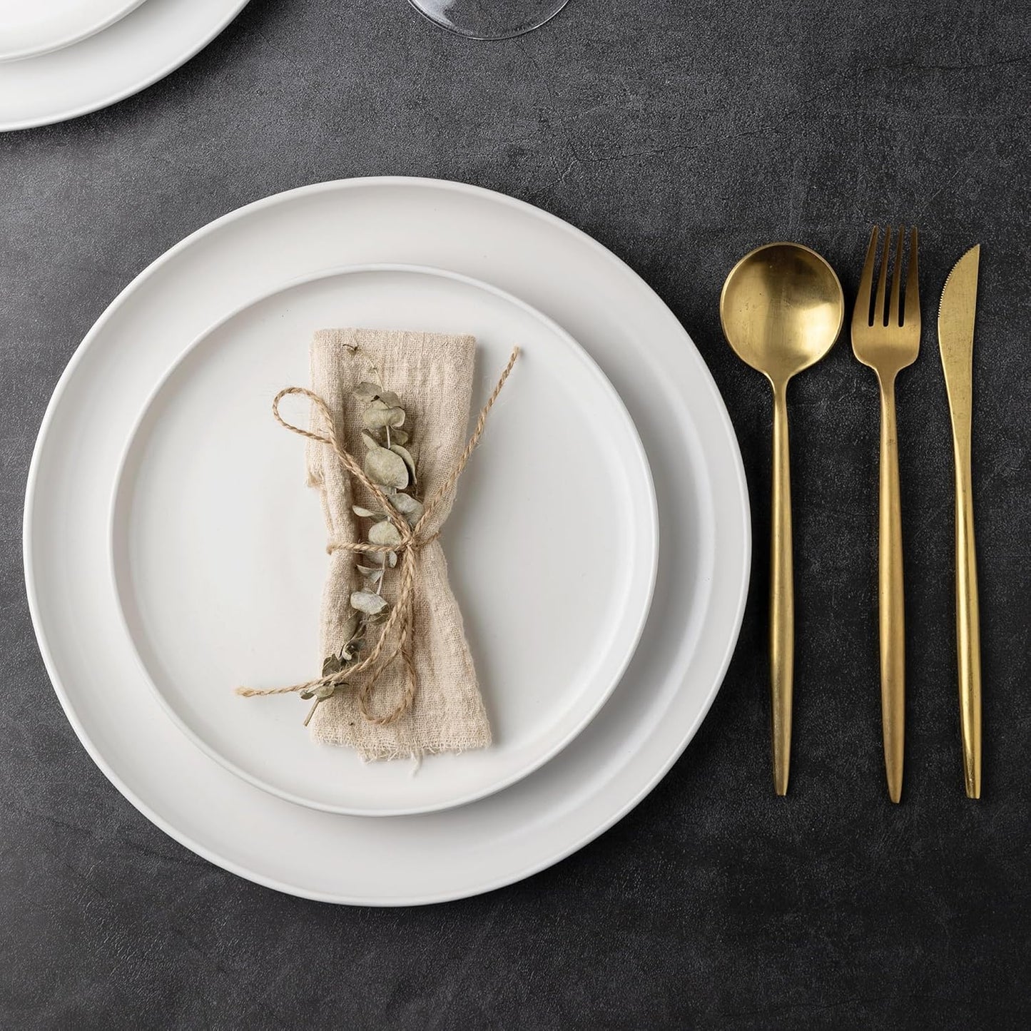 AmorArc Ceramic Dinnerware Sets, Wavy Rim Stoneware Plates and Bowls Sets, Highly Chip and Crack Resistant | Dishwasher & Microwave & Oven Safe Dishes set, Service for 4 (12pc)