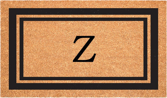 Calloway Mills 152962448 Black Border 24" x 48" Monogram Doormat (Letter Z)