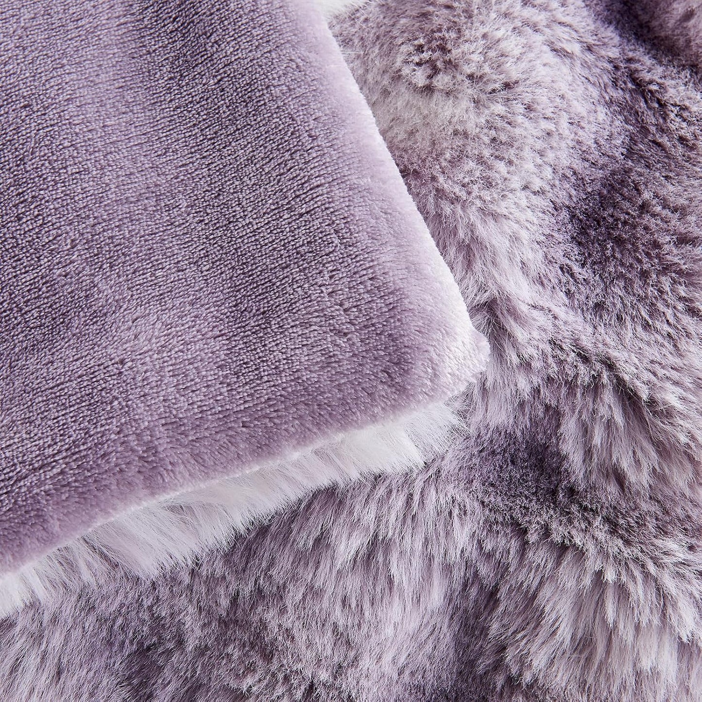 Lotus Karen Faux Fur Throw Blanket Tie-Dye Purple - Big Bubble Rabbit Fluff Blanket for Couch, Large Fluffy Fuzzy Cozy Blanket,Thick Furry Plush Shaggy Blankets,90x90 Inches
