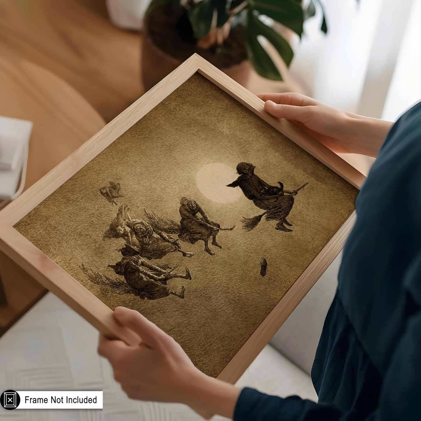 Poster Master Vintage William Holbrook Beard Poster - Retro Occult Print - Gift for Gothic, Horror Fan - The Witches Ride, Pagan, Goth, Magic - Wall Decor for Bedroom, Dorm, 18x24 Unframed Wall Art