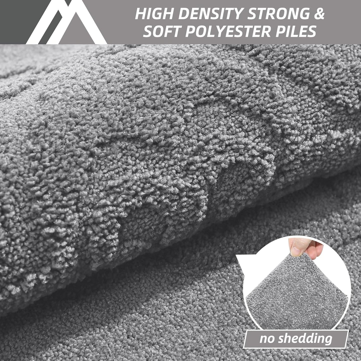 COSY HOMEER-Door-Mat-Non-Slip-Entryway-Rug 24”x36” Absorbent Welcome Mats Washable Dirt Trapper Door Mat Entrance Floor Mats for Front Back Doormats and Wet Shoes,Grey