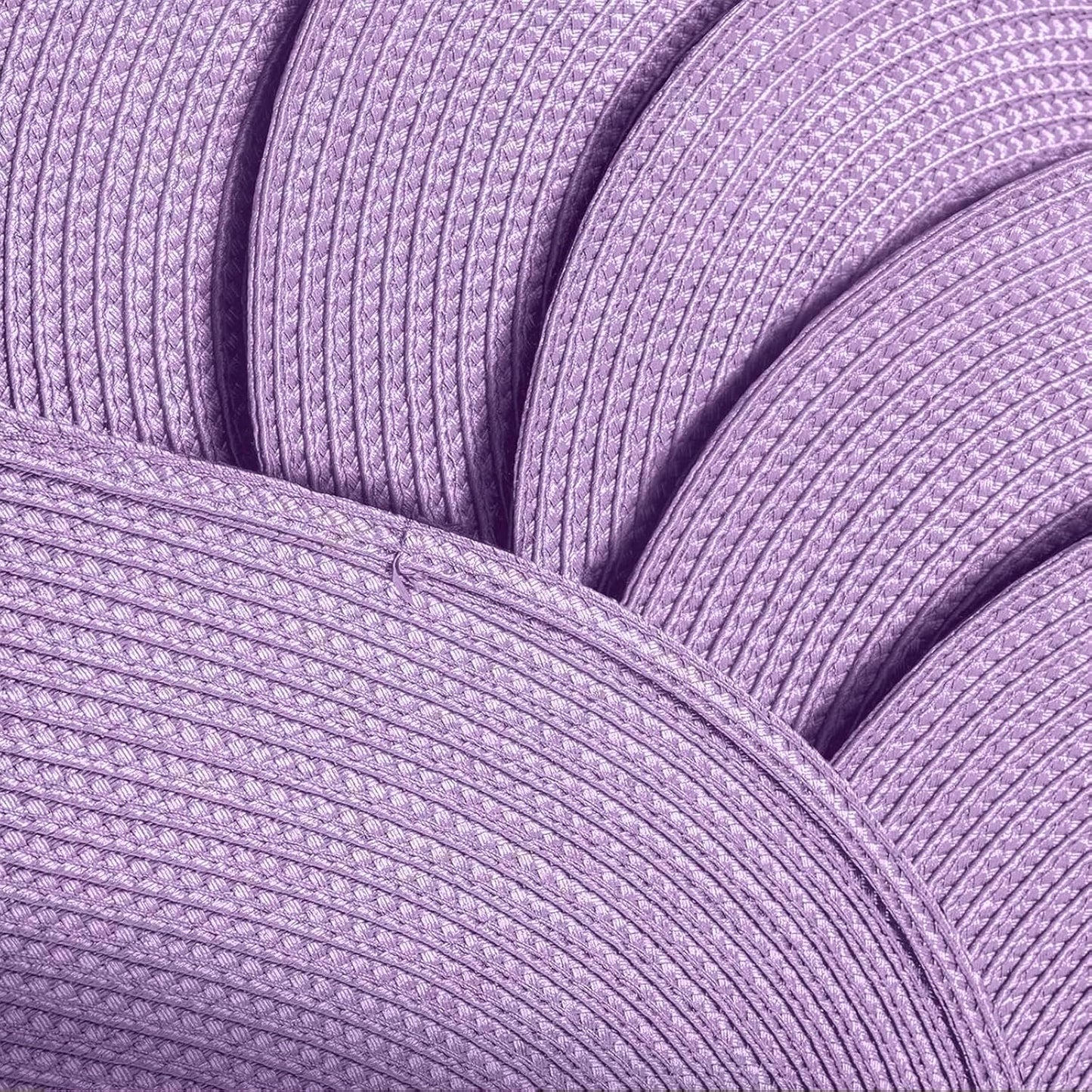 AHHFSMEI Placemats Set of 6 for Dining Table Washable Woven Vinyl Non-Slip 18x12 inches Placemat Heat-Resistant Durable Table Mats for Dining Table Easy to Clean(Lavender Purple)