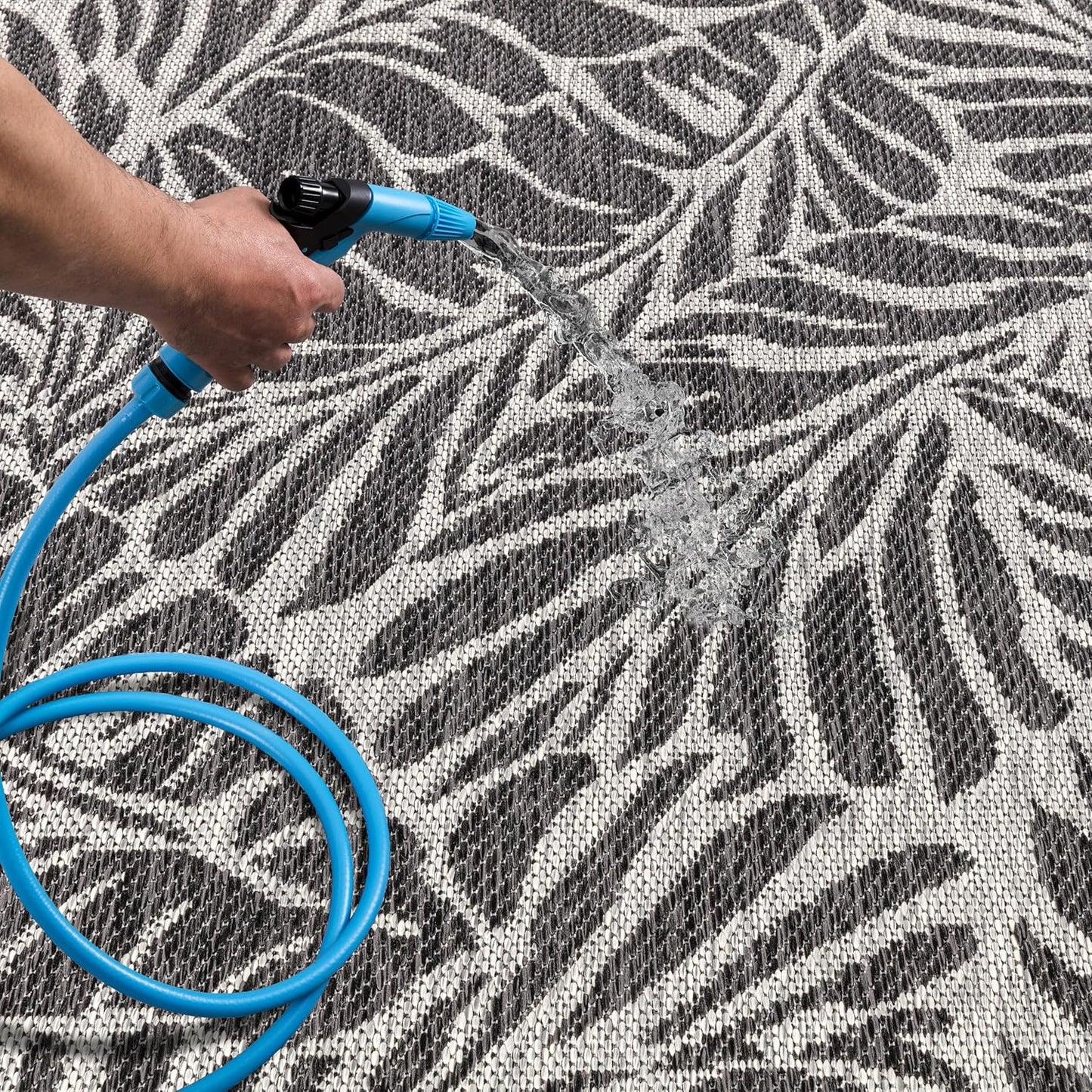 Keen Home Design Terrace Outdoor Area Rug - 6x9 Washable Indoor/Outdoor Rug for Patio, Kitchen, Balcony, Beach, Garden, Deck and Porch, Size: 6'x8'10"