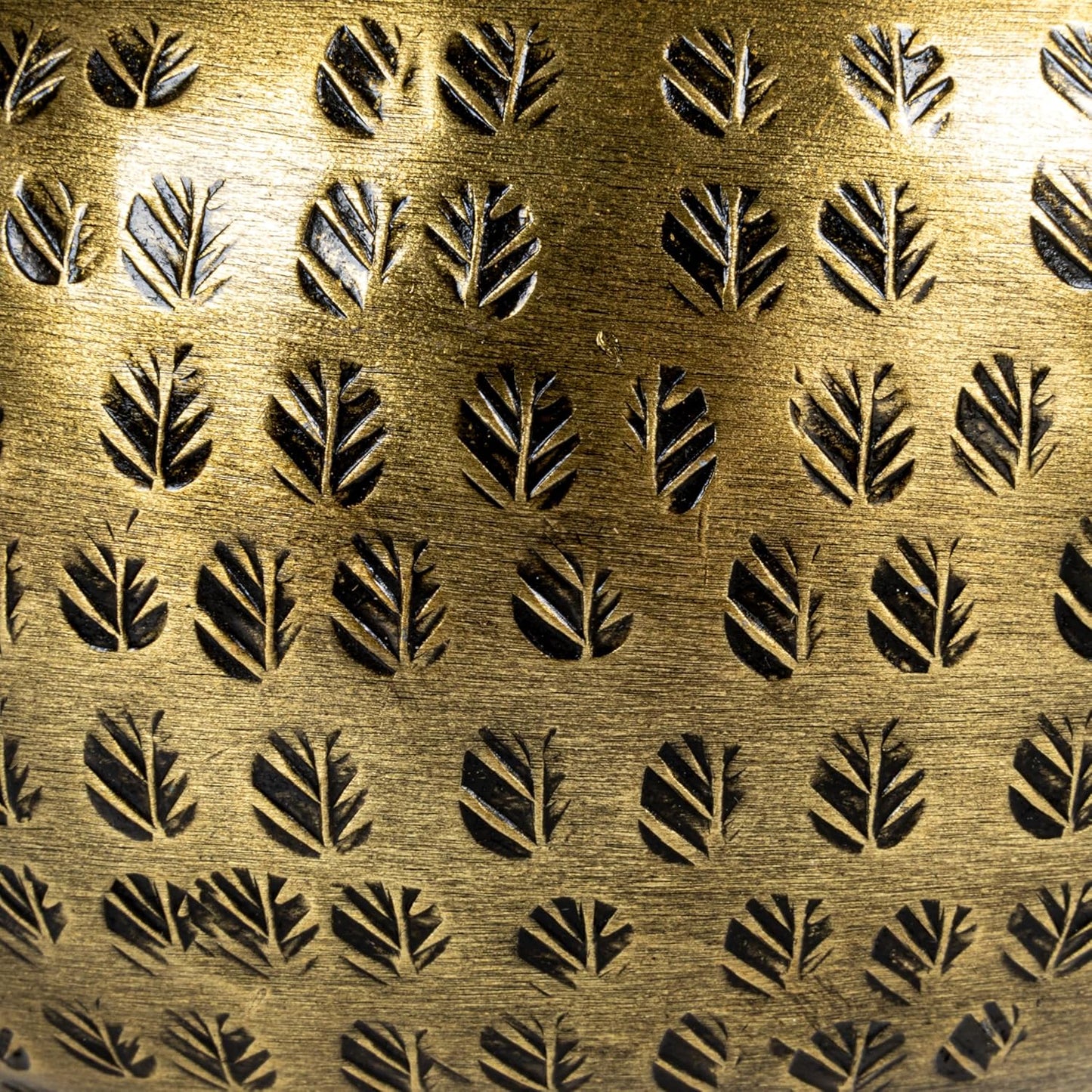 Creative Co-Op Round Hammered Metal Container with Bird Finial, Brass Finish