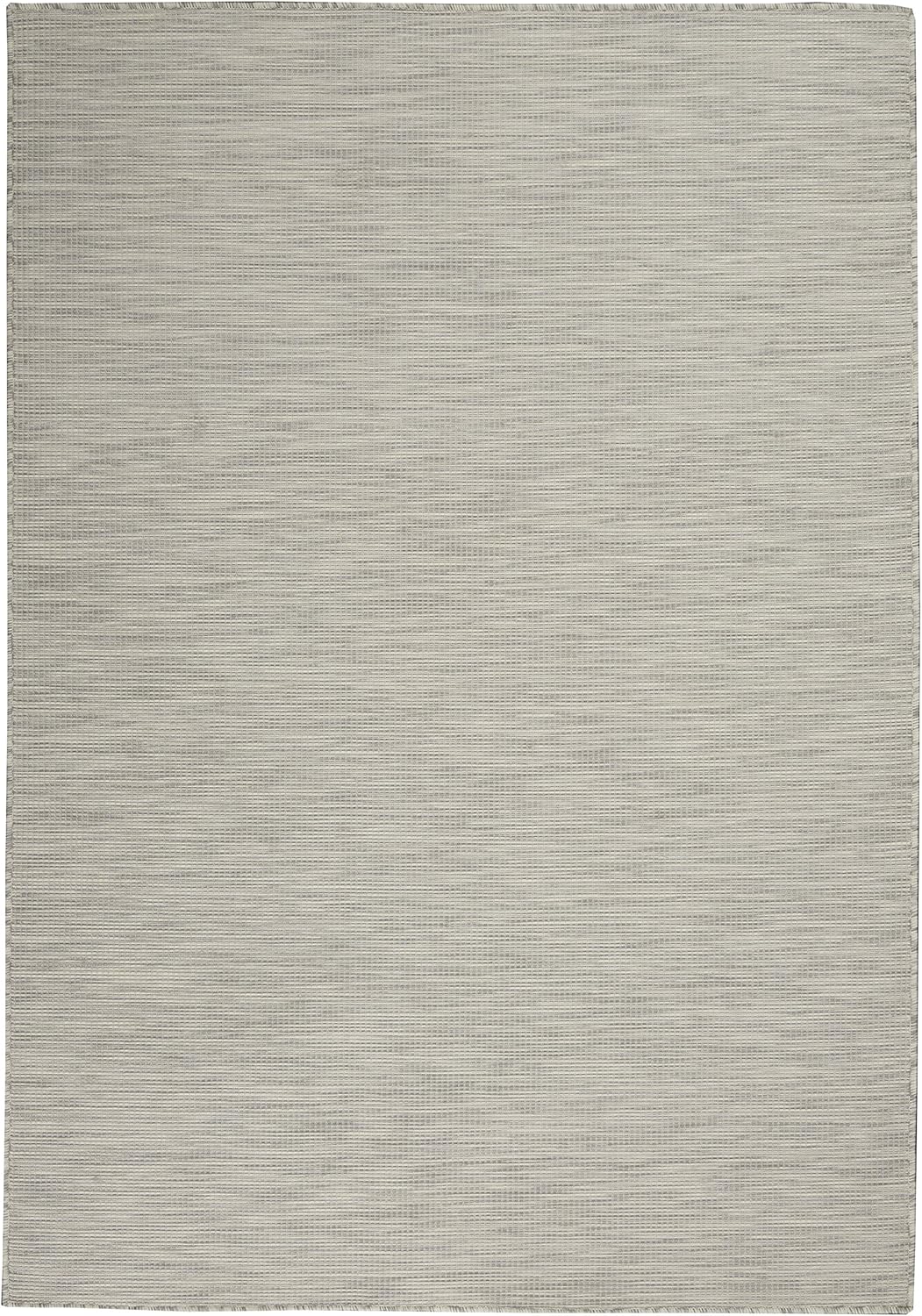 Nourison Positano Indoor/Outdoor Light Grey 3' x 5' Area Rug, Easy Cleaning, Non Shedding, Bed Room, Living Room, Dining Room, Backyard, Deck, Patio (3x5)