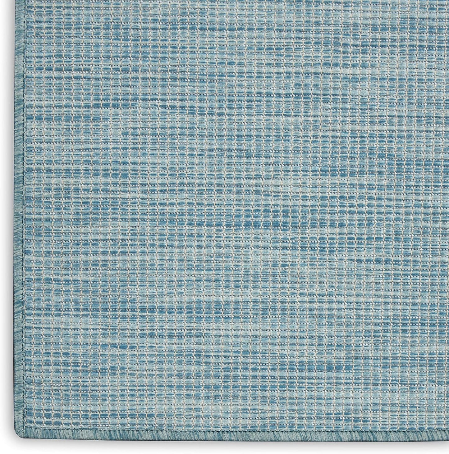 Nourison Positano Indoor/Outdoor Aqua 3' x 5' Area Rug, Easy Cleaning, Non Shedding, Bed Room, Living Room, Dining Room, Backyard, Deck, Patio (3x5)