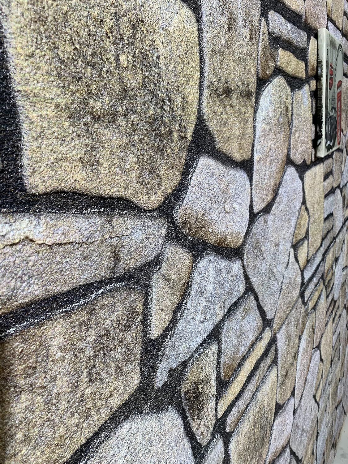 Dundee Deco 3D Wall Panels - Cladding Ochre Brown Stone Look Wall Paneling, Styrofoam Facing for Interior and Exterior Applications, DIY, Sample, Size 10 x 10 in.