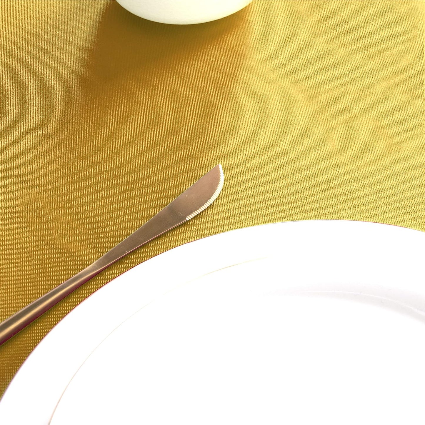 sancua Square Tablecloth - 70 x 70 Inch - Stain and Wrinkle Resistant Washable Polyester Table Cloth, Decorative Fabric Table Cover for Dining Tables, Buffet Parties and Camping, Yellow